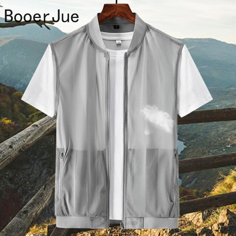 Outdoor Sport Activity - เสื้อกั๊กตาข่ายระบายอากาศสำหรับผู้ชาย ใส่เล่นกีฬากลางแจ้ง เดินป่า ตกปลา ขี่จักรยาน ดีไซน์คุณภาพสูง
