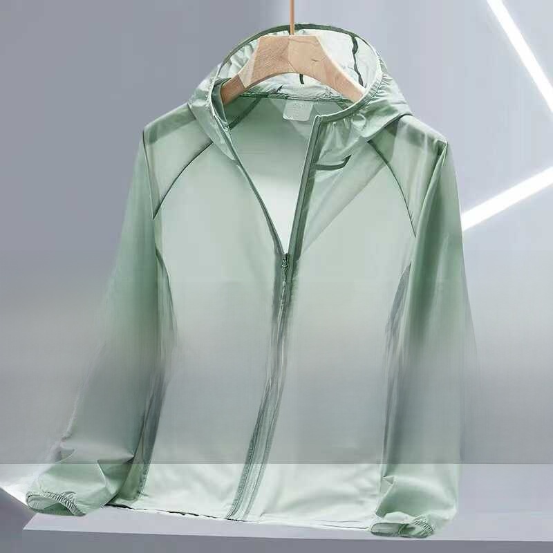 Outdoor Sport Activity - เสื้อแจ็คเก็ตผู้ชายผ้าไอซ์ซิลค์ น้ำหนักเบา ระบายอากาศได้ดี ป้องกันแสงแดด เหมาะสำหรับฤดูร้อน ขี่จักรยาน