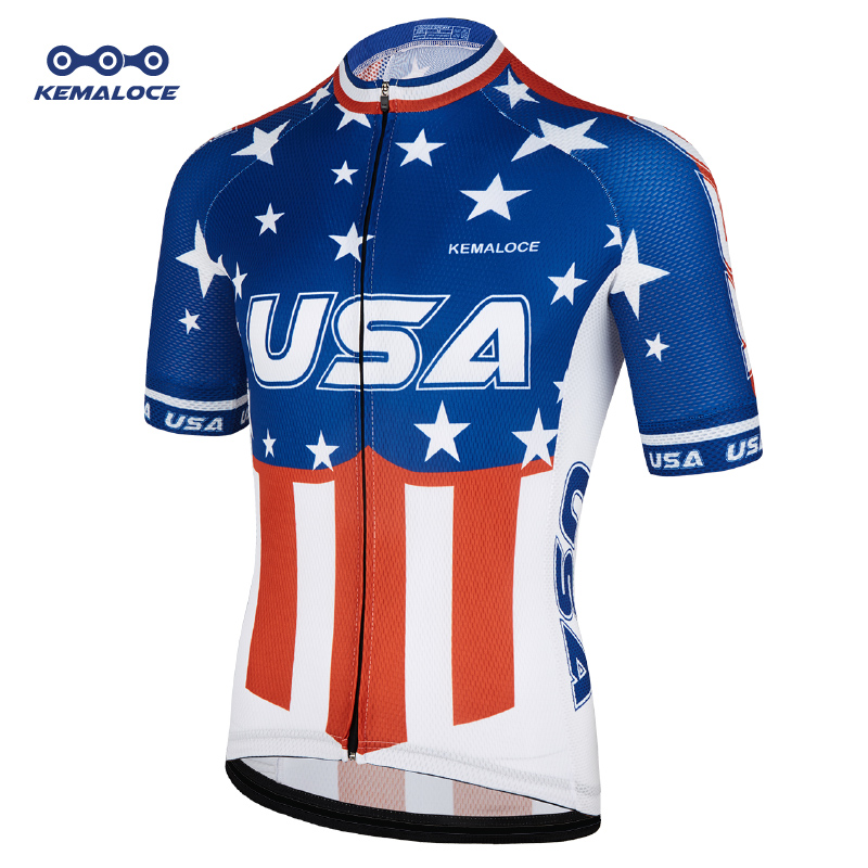 Outdoor Sport Usa - KEMALOCE จักรยาน Jersey USA Navy International