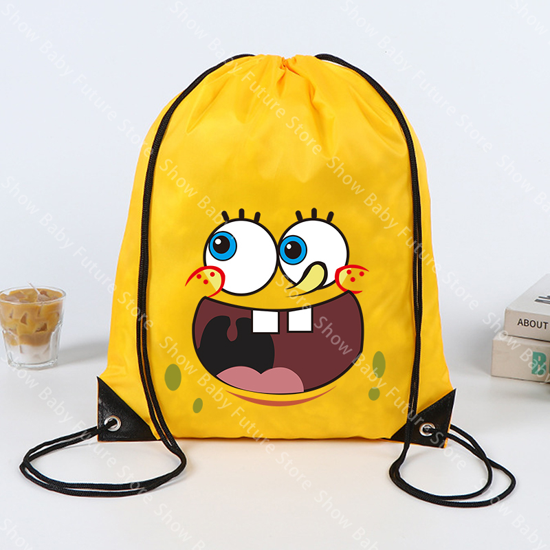 Outdoor Sport Backpack - กระเป๋าเป้สะพายหลังลายสพันจ์บ็อบ ขนาด 43x34 ซม. สำหรับเด็กผู้ชาย ลายการ์ตูน