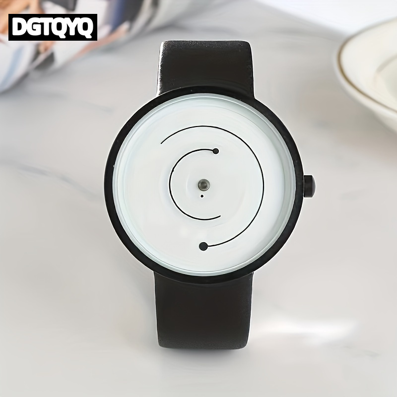 Outdoor Sport Watch - นาฬิกาแฟชั่นดีไซน์สร้างสรรค์สำหรับผู้ชาย นาฬิกากีฬา สายหนังลำลอง นาฬิกาข้อมือควอตซ์แบบอนาล็อกสำหรับผู้ชาย Reloj Para