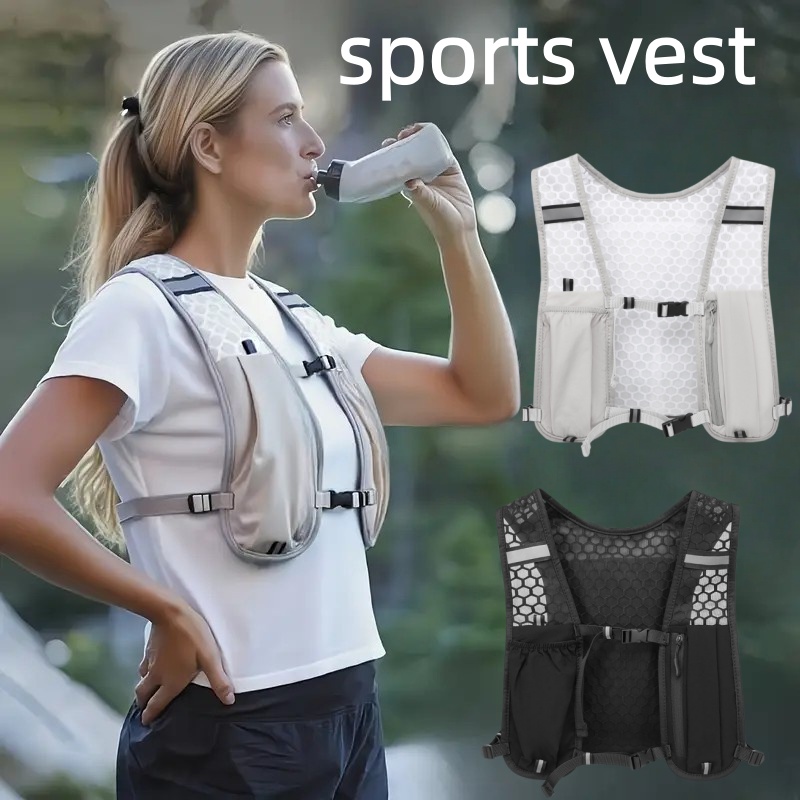 Trail Running Vest - เสื้อกั๊กวิ่งแบบ unisex กันน้ำ ระบายอากาศได้ดี ใช้เป็นกระเป๋าเป้สะพายหลังสำหรับวิ่ง เดินป่า