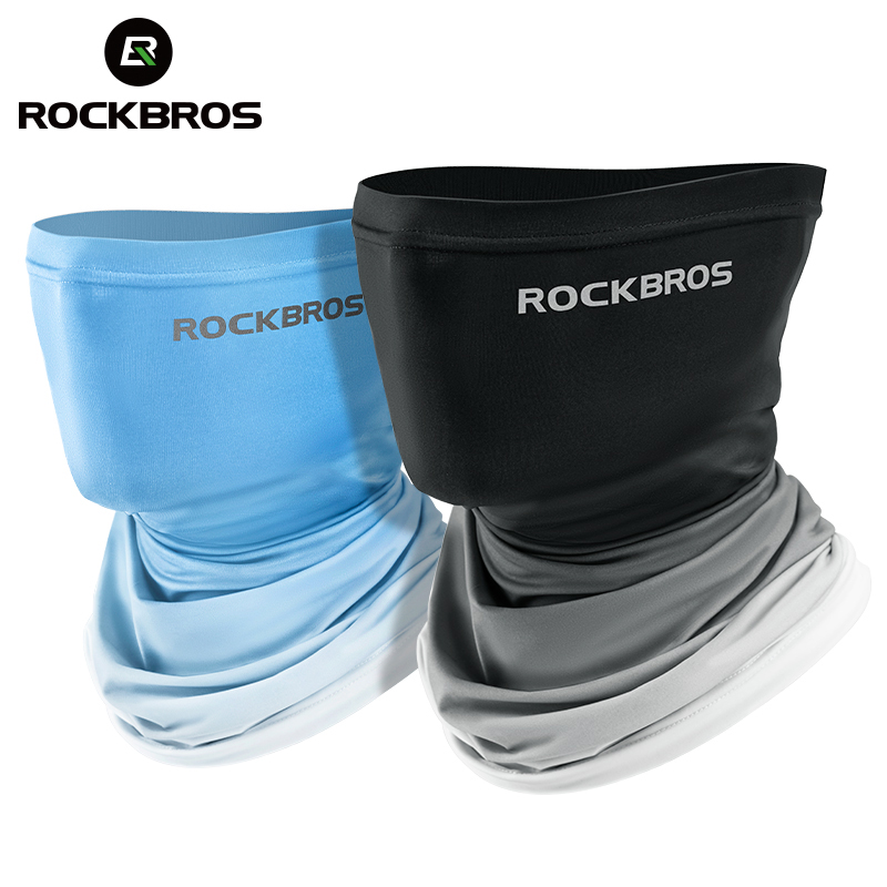 Outdoor Sport Hose - ROCKBROS ผู้ชายผู้หญิงฤดูร้อนกีฬาผ้าพันคอป้องกันรังสียูวีผ้าไหมน้ําแข็งหน้าปกคอหลอดวิ่งกลางแจ้งผ้าพันคอขี่จักรยานหน้ากากหมวก