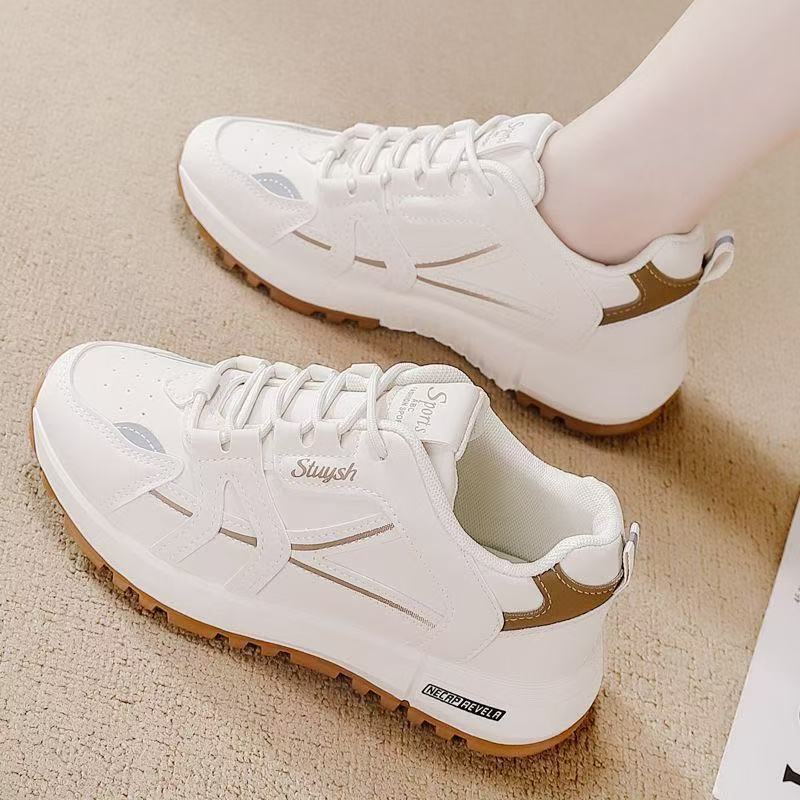 รองเท้ากีฬาลำลองสีขาวแฟชั่นสำห - Outdoor Sports Shoes บทวิจารณ์และราคา