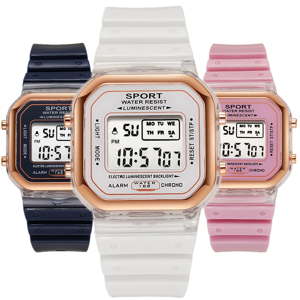 แฟชั่นแบรนด์นักเรียนโปร่งใสนาฬ - Outdoor Sport Watch บทวิจารณ์และราคา