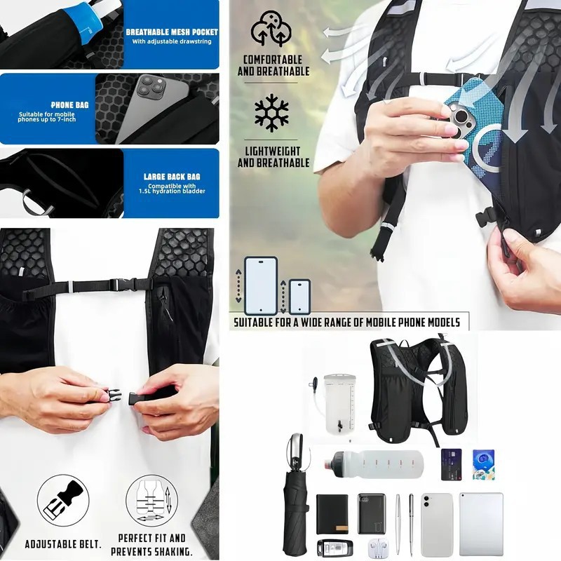 เสื้อกั๊กวิ่งแบบ unisex กันน้ำ - Trail Running Vest บทวิจารณ์และราคา