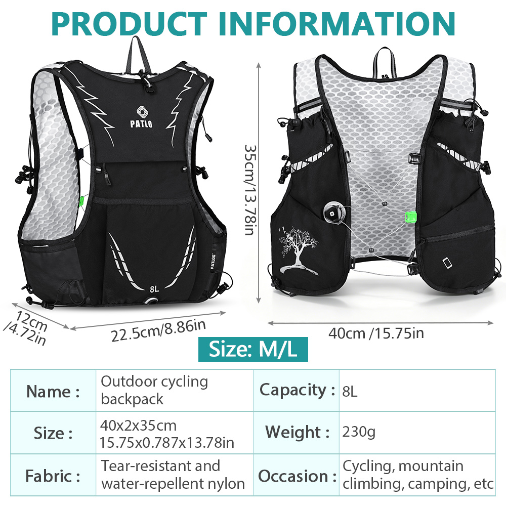 NEWBOLER 8L กระเป๋าเป้สะพายหลั - Trail Running Vest บทวิจารณ์และราคา